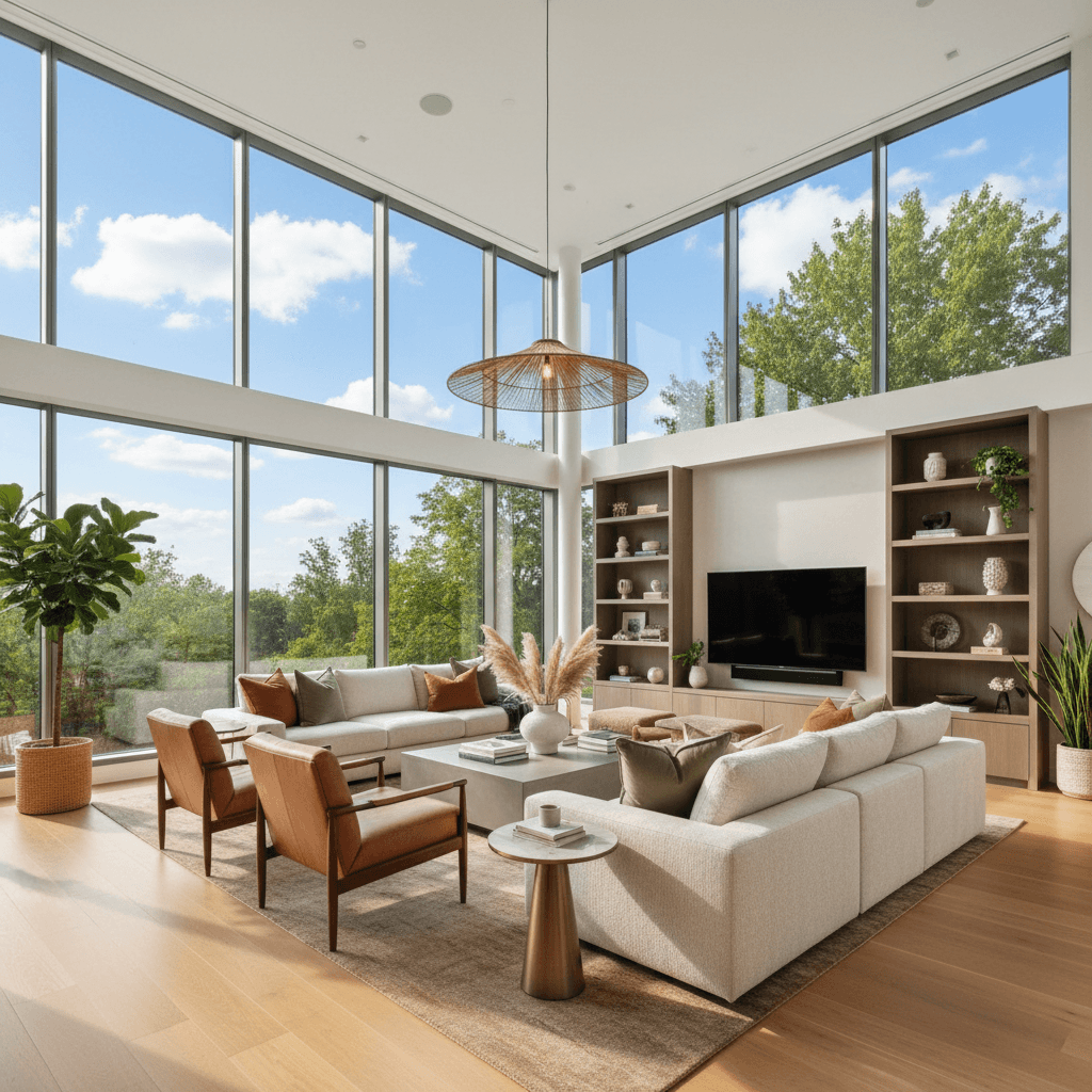 Virtual staging day-to-dusk conversion example 1