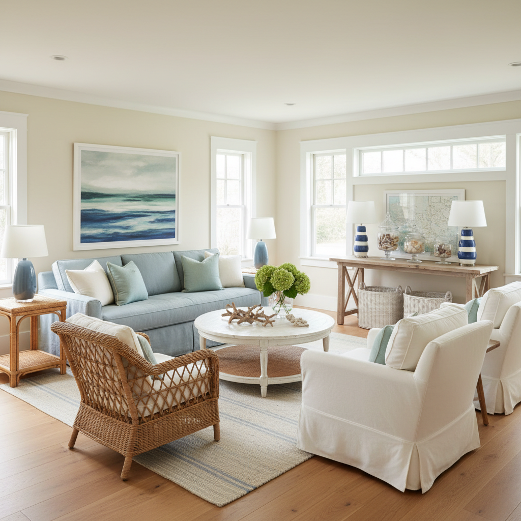 Coastal / Hamptons - Living Room